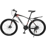 MTB Mountain Bikes for Womens/Youth/Adult High Performance Carbon Steel Mountain Bike 21-Speed Spoke Wheel Full Suspension 26 Inch Mountain Bike