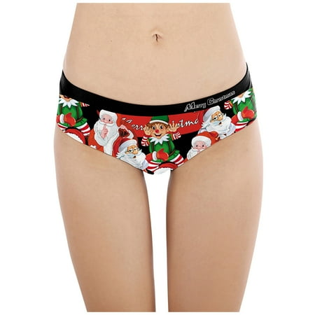 

DENGDENG Sexy Underwear for Women Low Waist Brief Womens Christmas Seamless Panties