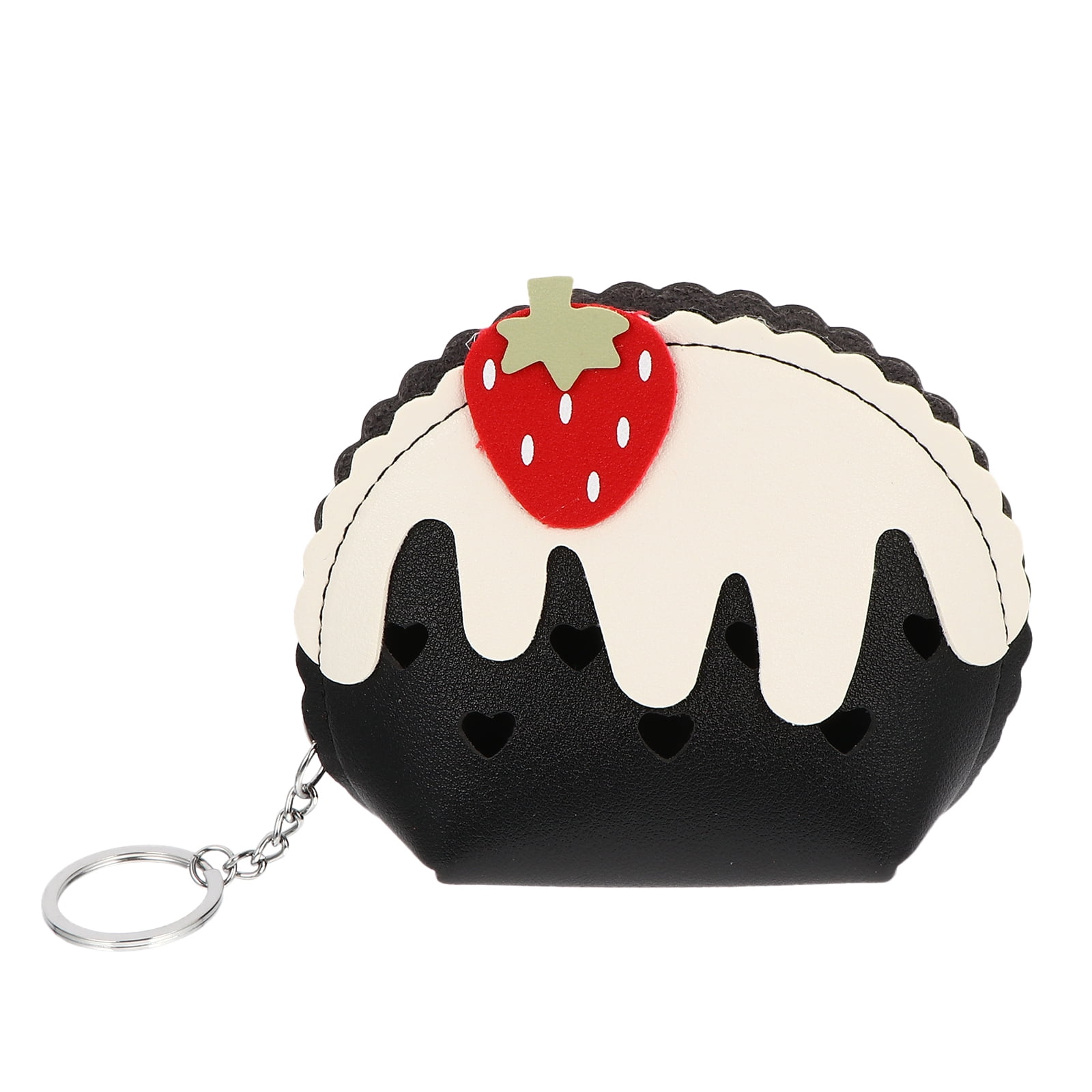 Strawberry coin purse 1Pc Lovely Strawberry Coin Purse Zipper Keychain Bag Change Cards Storage Pouch