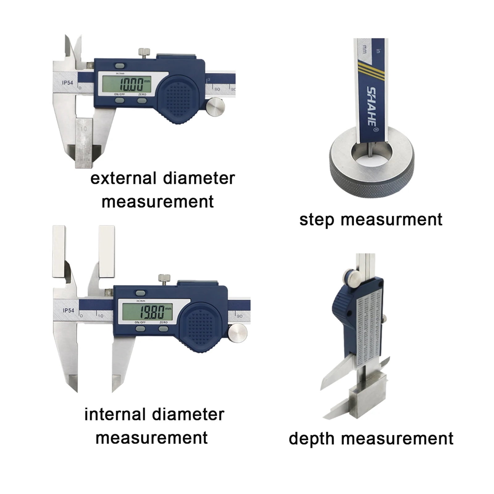 Hardened Stainless Steel Digital Caliper Electronic Vernier Caliper Micrometer Measuring Tools ,Easy to Use