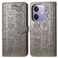 thumbnail image 2 of Funda Cartera FOXDOCK para OPPO A3 4G , Flip PU con Relieve de Gatos y Perros, Tarjetero y Soporte, 2 of 6