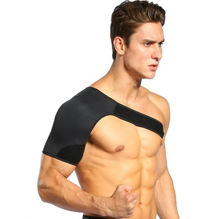 Hilitand Shoulder Support Brace Sport Gym Compression Sleeve Wrap for Rotator Cuff Pain Relief Arm Wrap to Alleviate Dislocated AC Joint Pain for Men and