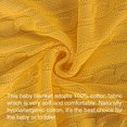 thumbnail image 2 of Flxxie 100% Pure Cotton Cable Knit Toddler Throw Blanket, Super Soft Baby Blanket for Boys and Grils, Turmeric, 30x40 Inches, 2 of 5