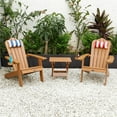 thumbnail image 5 of CRO Decor Adirondack Chair with Cup Holder and Fade-Resistant Plastic Wood-Brown, 5 of 14