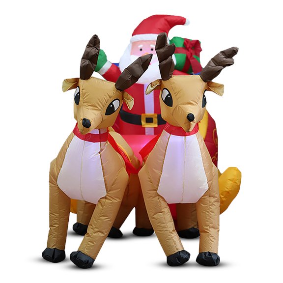 Estatuilla inflable de Papá Noel para jardín de Navidad, adorno de fiesta en casa para interiores, decoración de patio de césped, casa de Kits de decoración para fiestas  enchufe australiano