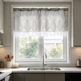 thumbnail image 5 of Celsvanis Jacquard Valance Curtain, Rod Pocket Light Blocking Window Topper, Decorative Dust Proof Short Curtain for Kitchen Sink Indoor Windows 71"x71", 5 of 6