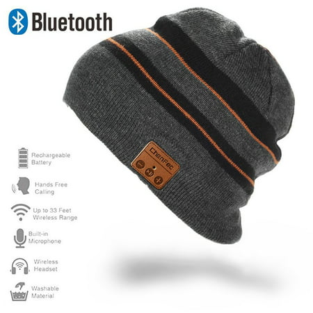 HONGYU Bluetooth Hat CHENFEC with Wireless Headphone Headset Earphone Speaker Mic Hands_free Winter Sport Knit Cap Best (Best Wireless Internet Deals)