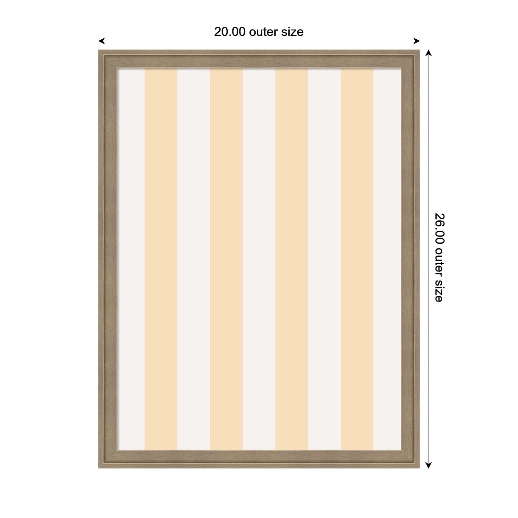 Kate and Laurel Framed Fabric Pinboard 20 x 26,  Printed Linen Classic Bulletin Board for Use as a Vision Board or Wall Organization, Florence Light Brown Frame