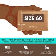Boveda 72% Two-Way Humidity Control Packs For Wood Humidifier Boxes – 12 Pack – Moisture Absorbers – Humidifier Packs – Individually Wrapped Hydration Packets