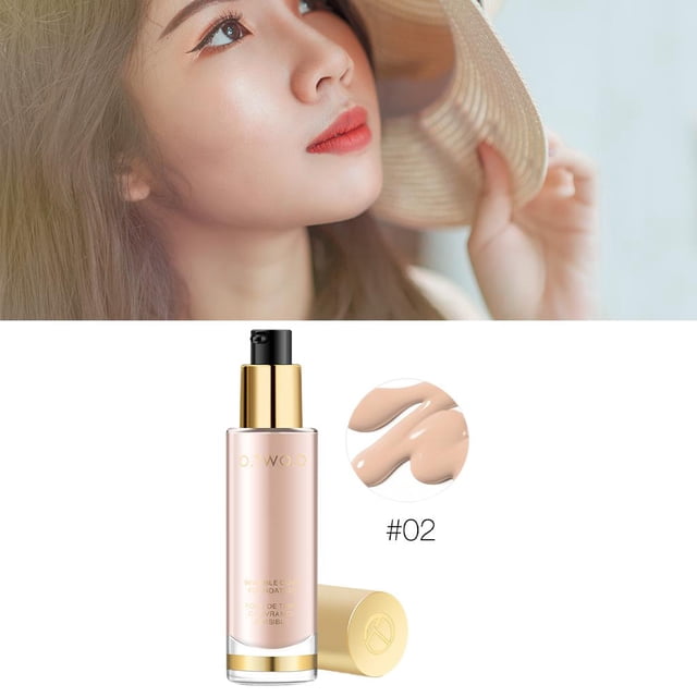 30ml Natural Liquid Foundation for Wrinkles Lines Oil Control , 02 shamjiam Base líquida