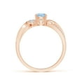 thumbnail image 2 of ANGARA Natural Aquamarine and Diamond Twisted Vine Engagement Ring in 14K Rose Gold for Women (Size-5mm) | March Birthstone, Birthday, Anniversary, Jewelry Gift for Women | Natural Aquamarine Ring, 2 of 10