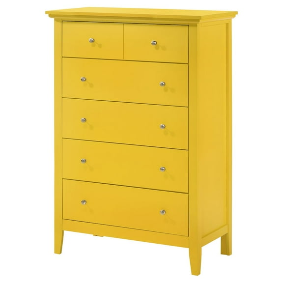 Glory Furniture Hammond Chest in Yellow Color