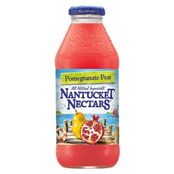 Nantucket Nectars Pomegranate Pear 16 oz Glass Bottles Pack of 12