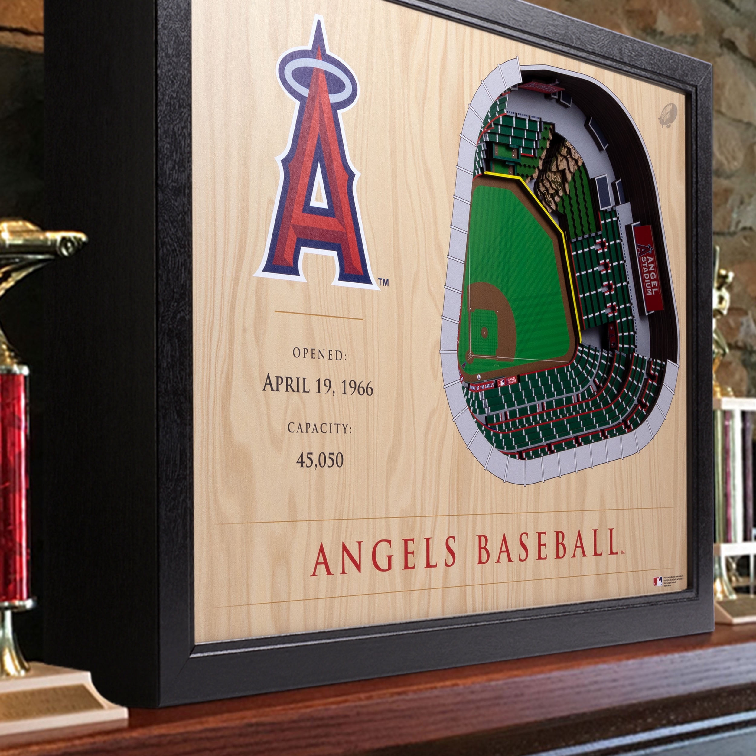 YouTheFan MLB Los Angeles Angels 25-layer Stadiumview Wall Art