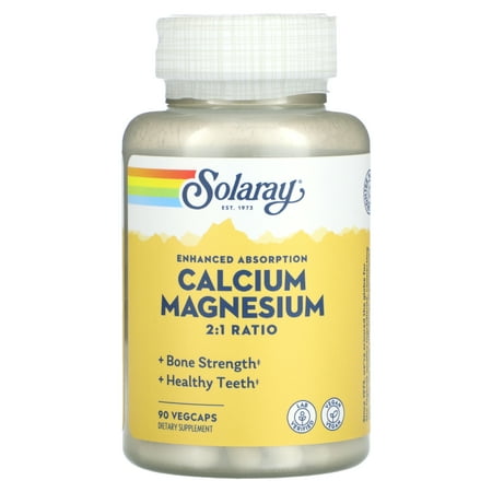 Calcium and Magnesium AAC By Solaray - 90 Capsules