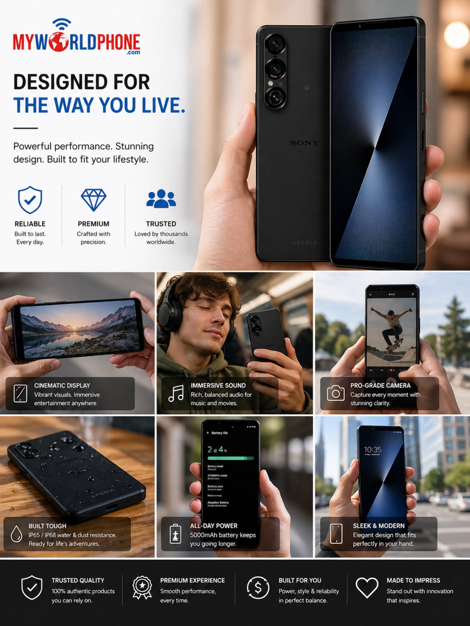 Sony Xperia 1 VII XQ-FS72 5G Dual SIM 512GB ROM 12GB RAM GSM Unlocked - Black