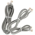 thumbnail image 4 of TABLZONE 3-Pack Grey Phone Line Cords for Landline Phones with , Wear-Resistant Design, 4 of 11