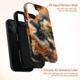 thumbnail image 4 of Elegant Black and Gold Marble Phone Case, Luxury Swirl Pattern Protective Cover for iPhone 16 15 14 13 12 Pro Max Mini, 4 of 6