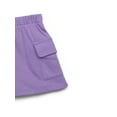 thumbnail image 2 of 365 Kids by Garanimals Girls French Terry Cargo Shorts, Sizes 4-10, 2 of 3