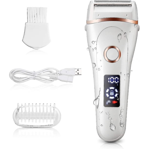 Eléctrica para mujeres, afeitadora eléctrica inalámbrica recargable en seco húmedo H removedor para piernas debajo y Bikini Trimmer para Wom