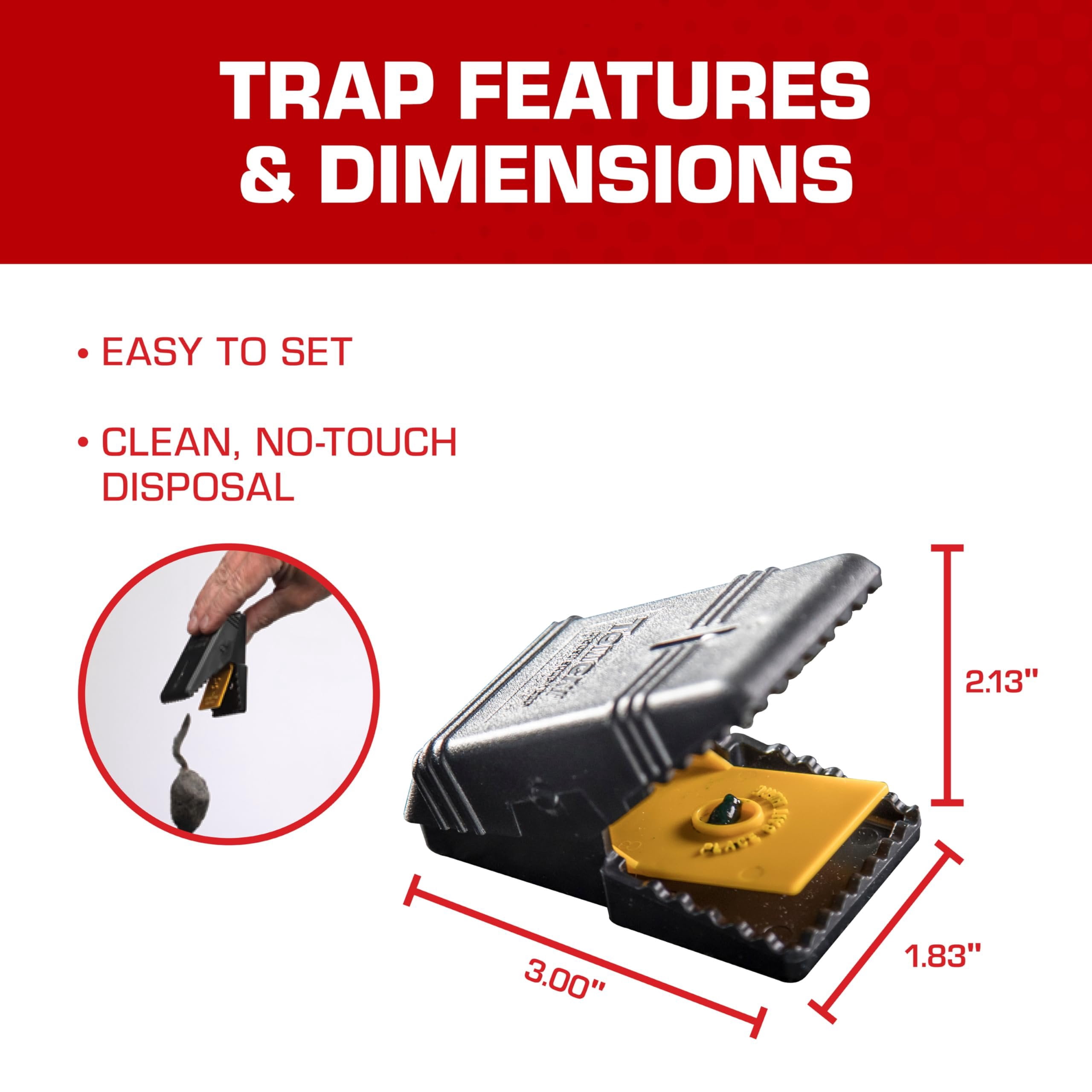 Tomcat Mouse Snap Traps, 1 Case of 24 Traps