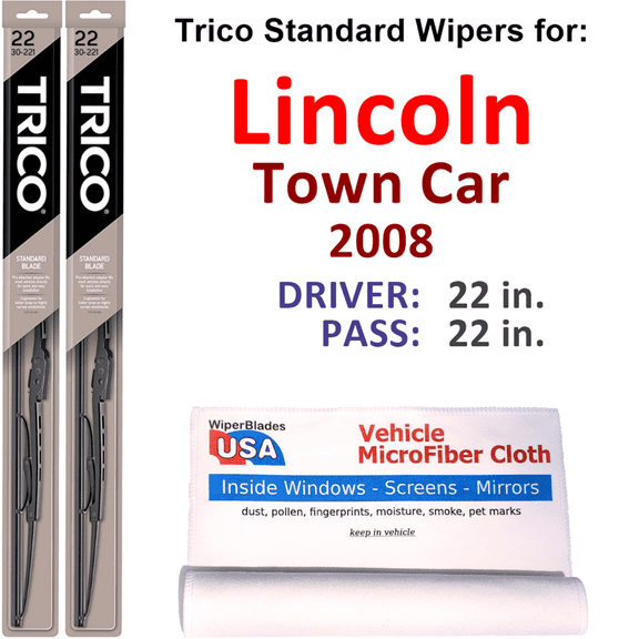 2008 Lincoln Town Car Wiper Blades (Set of 2)
