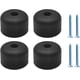 thumbnail image 1 of Paquete de 4 patas de sofá redondas negras, 50 mm de diámetro x 30 mm de alto, adecuadas para gabinetes y muebles con 4 tornillos., 1 of 5