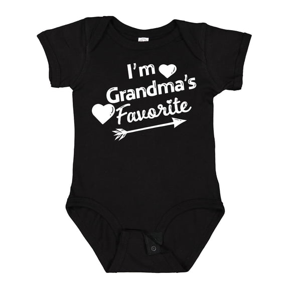 Inktastic I'm Grandma's Favorite with Arrow and Hearts Boys or Girls Baby Bodysuit