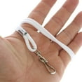 thumbnail image 2 of 25 Pack - Premium Round ID Badge Neck Lanyards for Card Holders and Name Tags - 36 in Non-Breakaway Heavy Duty Cord & Secure Metal Swivel J Hook Clip by Specialist ID (White), 2 of 7