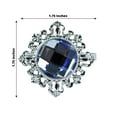 thumbnail image 2 of BalsaCircle 6 Silver Clear Round 2" Metal Dinner Napkin Rings Large Crystal Rhinestone Party Home Decorations Supplies, 2 of 8