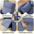thumbnail image 3 of Homall 360° Power Swivel Recliner High Back Adult Rocker Recliner Chair with 2 Pillows for Nursing Expectant Mothers,Loop Yarn Blue, 3 of 8