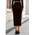 thumbnail image 3 of PRETTYGARDEN Women's Fall Midi Pencil Skirts Dressy Casual Work Office High Waisted Trendy Winter Corduroy Skirt with Slit, 3 of 10