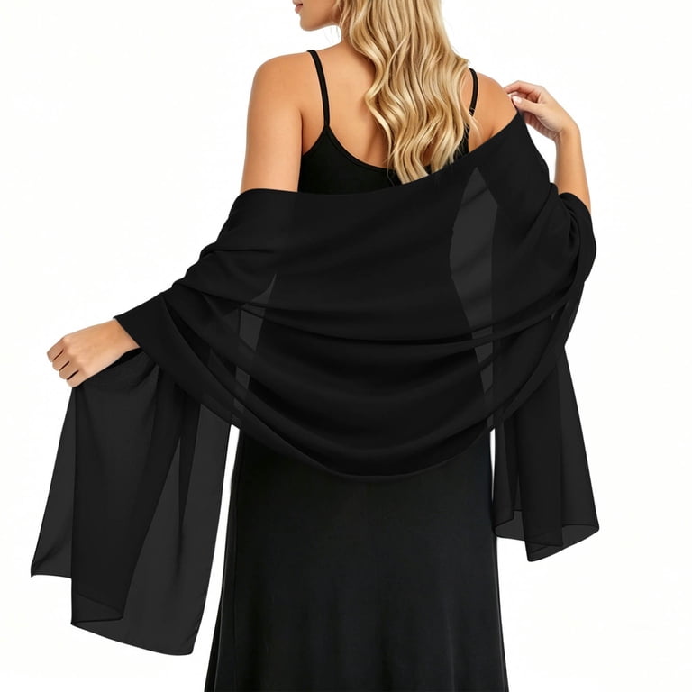 sheer scarf for dress Umfun Women's Soft Sheer Shawl Wrap Scarf - Versatile Lightweight Chiffon  Shawl for Evening Dress & Beach Outings