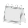 thumbnail image 1 of Abbracc Flip Desktop Card Menu Display Stand Double Sided Multi Page Desktop Card Vertical Sign Holder for Cafes Restaurant, Tabletop A6, 1 of 9