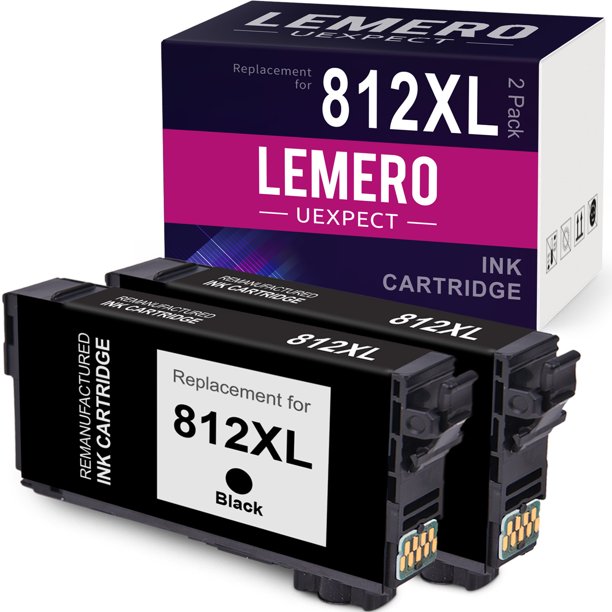 812XL 812 Ink Cartridge for Epson 812 XL 812XL Black for Use with