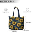 thumbnail image 4 of Sac de Tournesol Rustique Boho Floral Weekender, Léger, Inspiré de l'Automne, 4 of 5