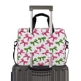 thumbnail image 2 of 16" Laptop Briefcase for Work Travel Laptop Shoulder Bag Carrying Handbag Laptop Case Pink Bows and Green Ribbons, 2 of 8