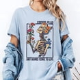 thumbnail image 2 of PAVIG Dry Bones Come To Life Ezekiel 37 Christian Floral Skeleton Graphic T-Shirt, 2 of 7