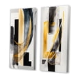 thumbnail image 3 of Designart "Glamorous Art Deco Abstraction I" Abstract Wall Art Set Of 2 - Black Abstract Gallery Set For Office Decor, 3 of 7