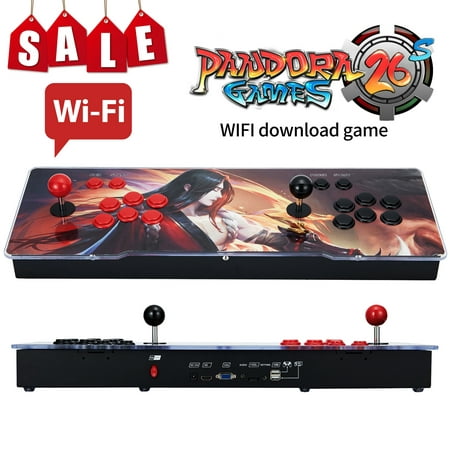 SHCKE Pandora Arcade Game Console Multiplayer Classic Retro Game Machine for PC & Projector & TV 9750 2D Games+250 3D Games WiFi Function to Add More Games - Search/Hide/Favorite/Pause Games