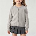 thumbnail image 2 of xaweyi Girls Spring And Thin Cardigan Sweater Comfortable Soft Stylish Solid Color Girls Sweater Coat,Sizes 18-24 Months, 2 of 6