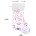 thumbnail image 2 of Coolnut 17.7 Inch Christmas Stockings, 1 PCS Woman Motivational Slogan Presonalized Large Stocking Sock for Family Holiday Xmas Party Decorations, 2 of 7
