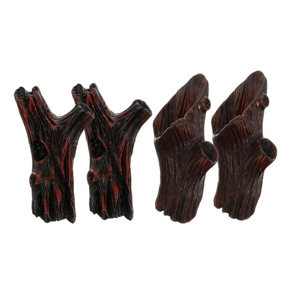 Masteelf 4pcs Mini Tree Stump Decor Artificial Stump Model For Moss Terrarium And Bonsai Landscaping Model For Home And Garden Decoration