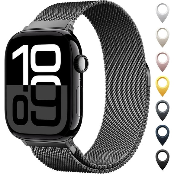 Original Stainless Steel Mesh Loop Compatible with Apple Watch Band 38mm 40mm 41mm 42mm 44mm 45mm 46mm 49mm Women Men, Magnetic Clasp Replacement Strap for iwatch Series Ultra SE 10 9 8 7 6 5 4 3 2 1