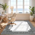 thumbnail image 3 of Design&I 3'x5' Washable Throw Rug Ultra-Thin & Non-Slip Skid-Resistant Small Traditional Interlocking Border Meander Vintage Inspired Greek for Entryway, Kitchen, 3 of 7