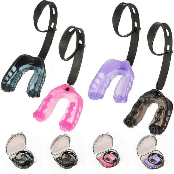 Mouth Guard Sports, Food-grade Eva Mouth Guard Football, Lacrosse, Hockey, Basketball, Flavored Mouth Guard, Youth & Adult, 4 Pack--