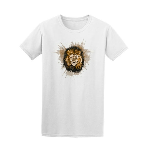Realistic Art Lion T-Shirt Men -Image by Shutterstock, Male x-Large