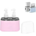 thumbnail image 1 of Mini Shampoo Dispenser Portable Travel Bottle Set, Mini Dispenser Portable Travel Set, Leak Proof Pump Bottles Containers Travel Size, Reusable Travel Bottles for Toiletries (Pink, 2 in 1), 1 of 7