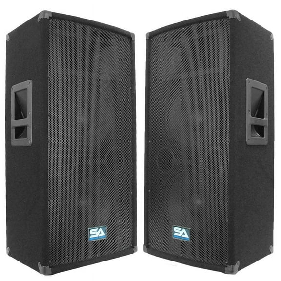 Seismic Audio Pair Dual 10" PA DJ Speakers 600 Watts ~Pro Audio Band - SA-100T