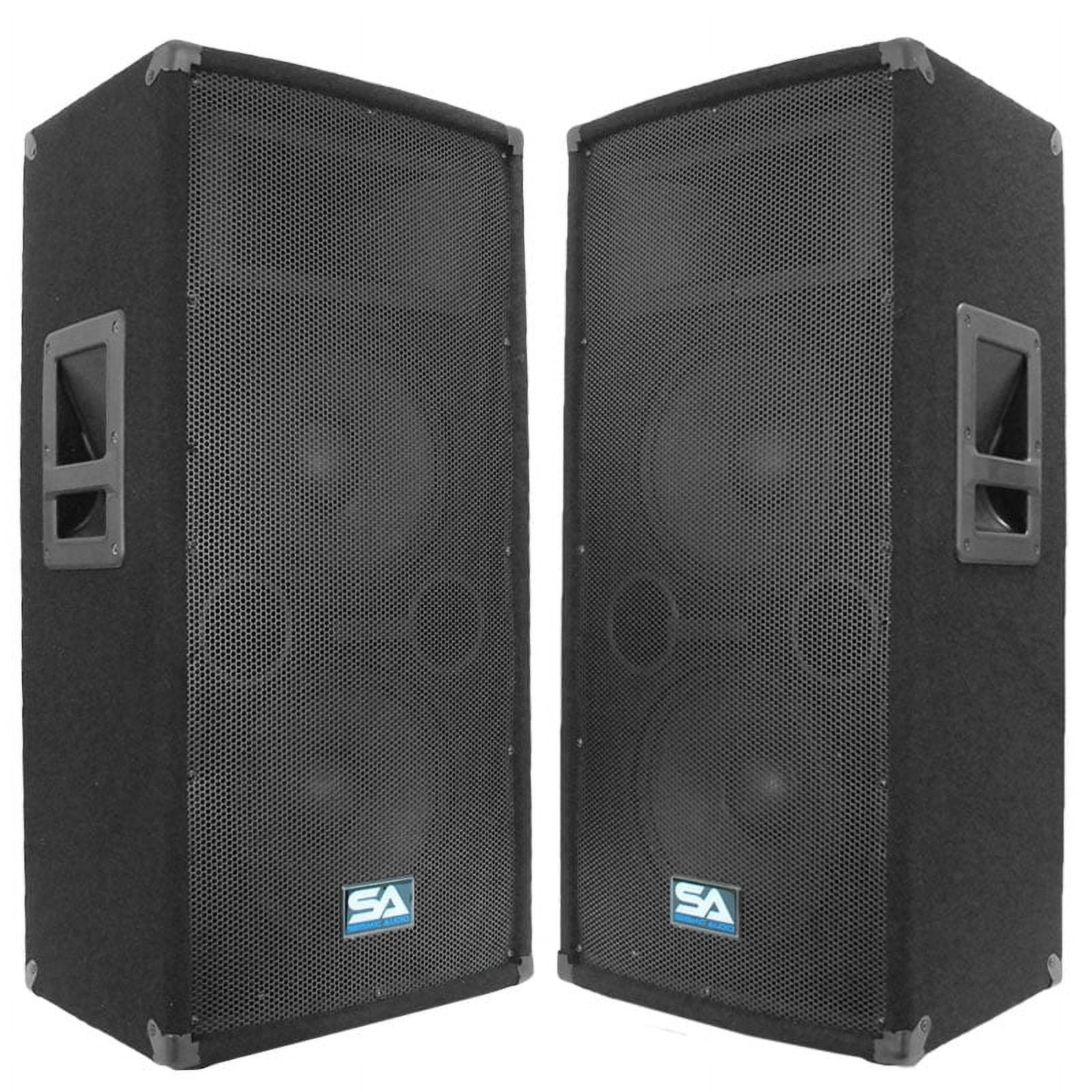 Seismic Audio Pair Dual 10" PA DJ Speakers 600 Watts ~Pro Audio Band - SA-100T